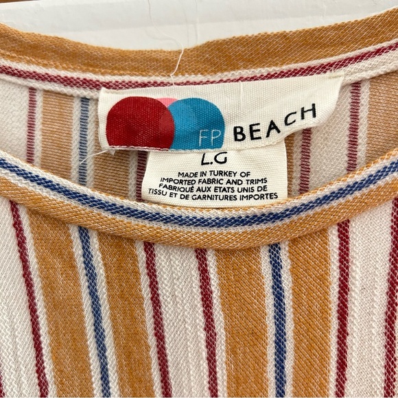 Free People Beach Marguerite Maxi Tee Dress Striped Size Large - Picture 6 of 15